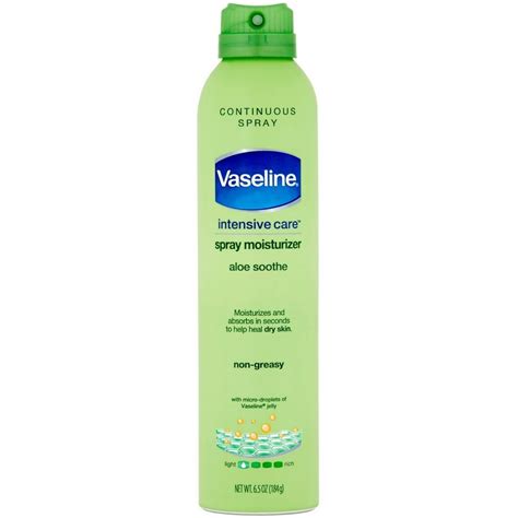 Vaseline Spray And Go Moisturizer Aloe Fresh 65 Oz