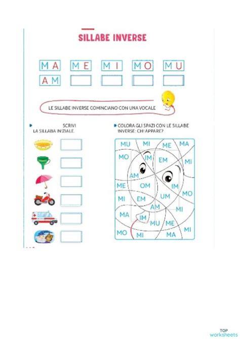 Sillabe Inverse Am Em Im Om Um Scheda Interattiva Topworksheets