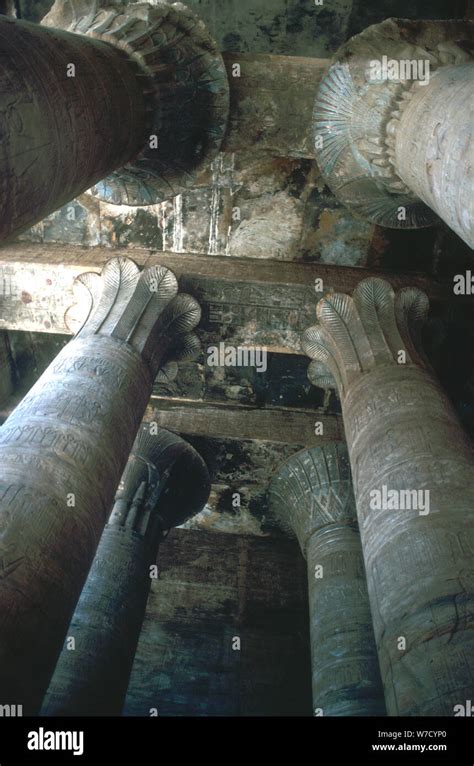 Capitals In The Hypostyle Hall Temple Of Horus Edfu Egypt Ptolemaic