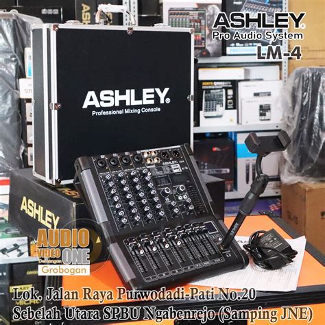 Jual Mixer Ashley LM4 Bonus Koper Mikser Audio 4 Chanel Full Feder