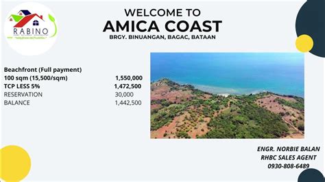 Lots For Sale Amica Coast Brgy Binuangan Bagac Bataan Youtube