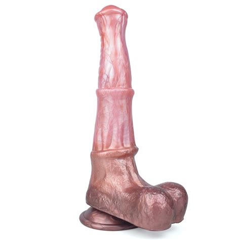 DŁUGIE SILIKONOWE KOŃSKIE DILDO Z JĄDRAMI DUŻE PRZYSSAWKA PENIS KONIA Cena