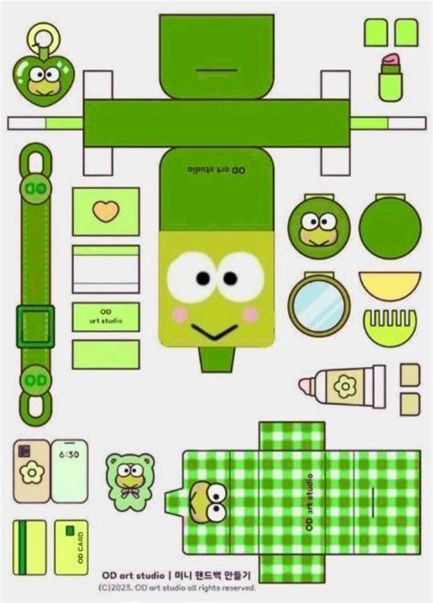 Keroppi💗 In 2023 Hello Kitty Crafts Paper Dolls Diy Paper Doll Template