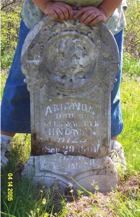 Amanda Hindman 1884 1901 Mémorial Find A Grave