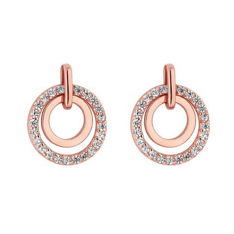 Simply Silver 14ct Rose Gold Plated Sterling Silver 925 And Cubic