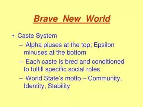 Ppt Brave New World Powerpoint Presentation Free Download Id 850441