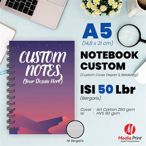 Jual Notebook Custom Spiral A Block Note Souvenir Isi Lbr