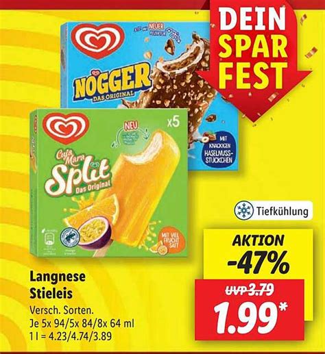 Langnese Stieleis Angebot Bei Lidl Prospekte De