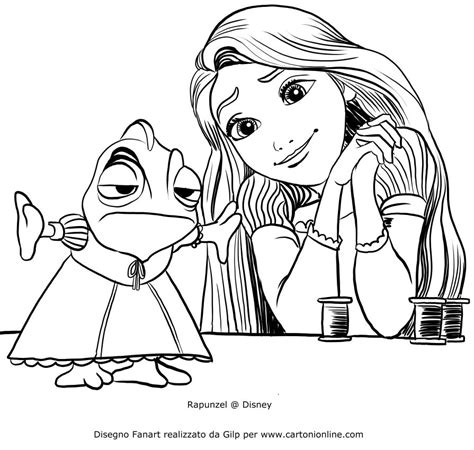 Dibujo De Pascal El Camale N Rapunzel Para Colorear Dibujos De Colorear