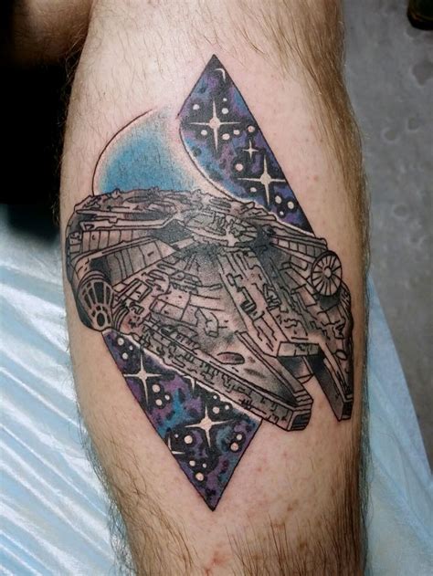 Millennium Falcon Star Wars Tattoo By Steve Rieck From Las Vegas NV