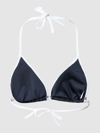 TOMMY HILFIGER Bikini Oberteil Mit Neckholder Dunkelblau Online Kaufen