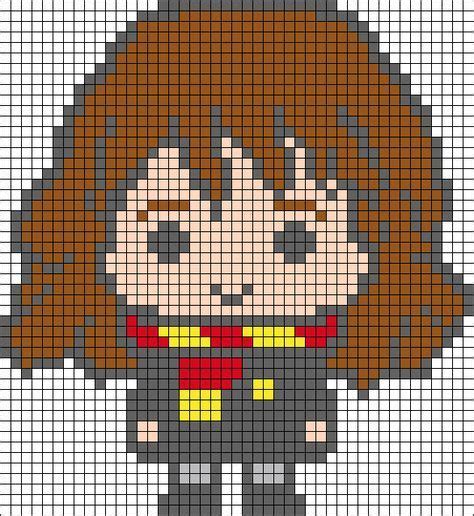 A Cross Stitch Pattern Of A Girl With Brown Hair