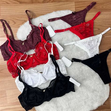 Kit Conjunto Lingerie Conjunto Pandora Suti Rendado Sem Bojo