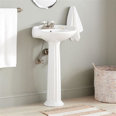 Victorian Porcelain Mini Pedestal Sink Bathroom