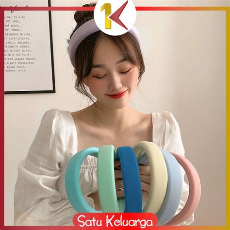 Jual SK C726 Bando Korea Wanita Bahan Kain Motif Polos Tebal Empuk