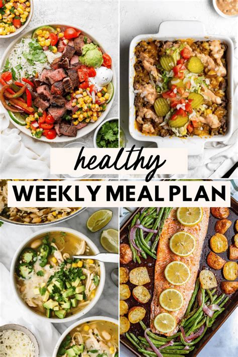 Healthy Weekly Meal Plan August Lowcalicious