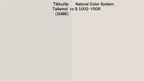 Tikkurila Tailwind G486 Vs Natural Color System S 1002 Y50R Side By