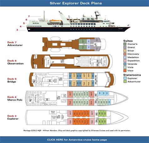 Silver Explorer deck plans - Hillman Wonders