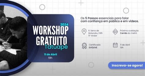 Workshop Os Passos Para Falar Bem Em P Blico E Em V Deos Tatuap