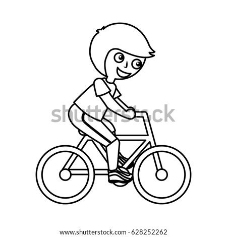 Simple Cartoon Bike Drawing