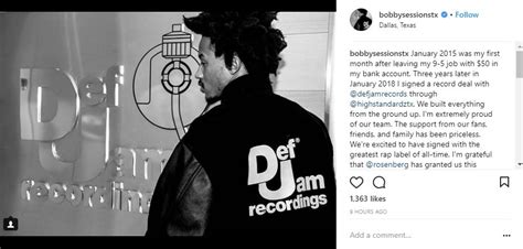 Bobby Sessions Announces Hes Signed Record Deal With Def Jam Photo