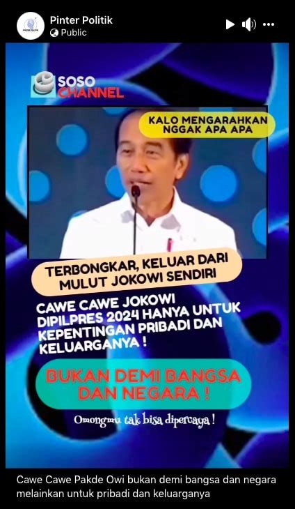 Cek Fakta Jokowi Cawe Cawe Di Pilpres 2024 Demi Keluarga Ini Faktanya