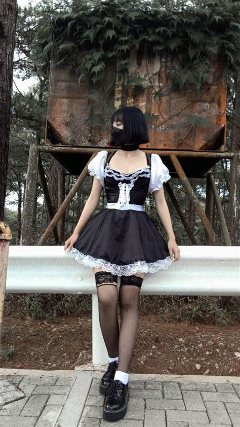 Maid Outfit Aesthetic Short Hair Anime Style Posing Inspo Body Goals