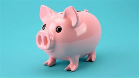 Premium Photo Pink Piggy Bank On Blue Background