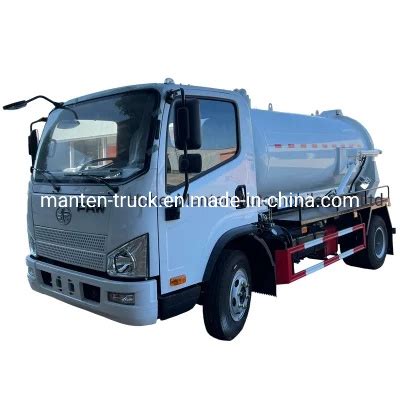 Rhd New FAW 5000liters 5cbm Sewage Suction Truck With Vacuum Pump