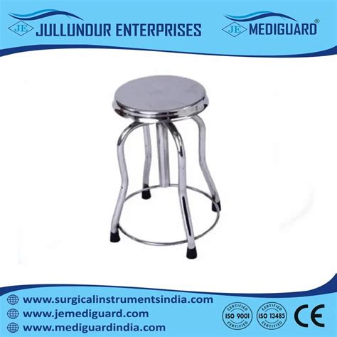 Mediguard Round Patient Revolving Stool Stainless Steel At Best Price