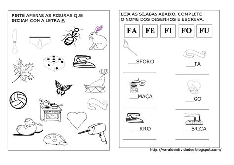 Atividades A Letra F Educa O Infantil