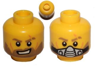 Bricker Part LEGO 3626cpb0870 Minifig Head Dual Sided Light Brown