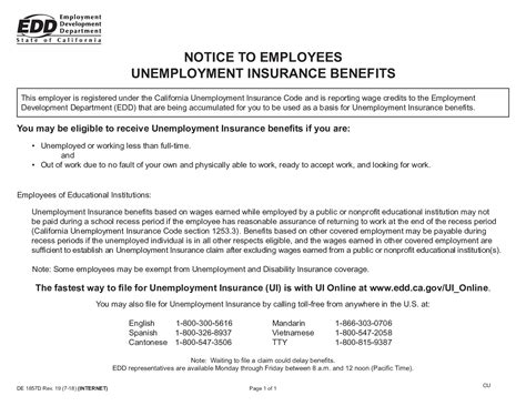 California Unemployment Insurance Code Financial Report