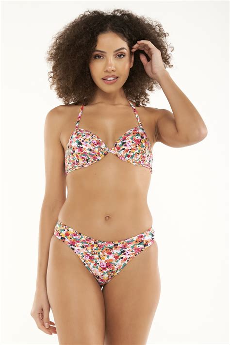 Calcinha De Biquíni Camboriú Floral Mini Ilha Bikini