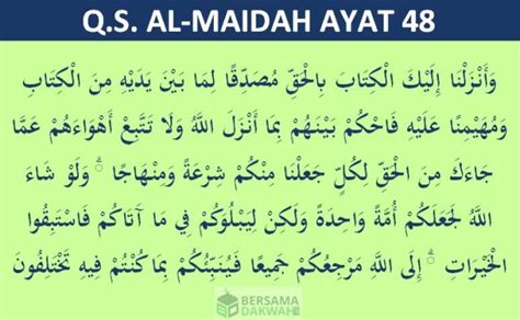 Surat Al Maidah Ayat Arti Tafsir Dan Kandungan