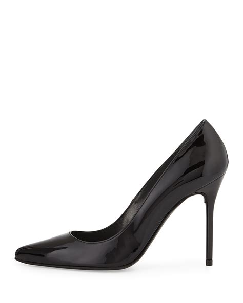 Stuart Weitzman Nouveau Patent Point Toe Pump Black