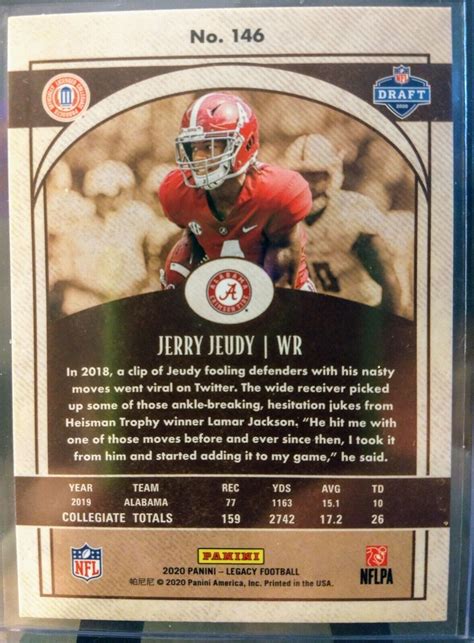 2020 Panini Legacy Rookies 146 Jerry Jeudy Jerry Jeudy RC For