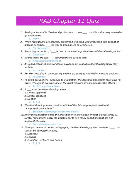 Rad Chapter Quiz Questions And Answers Rad Chapter Quiz