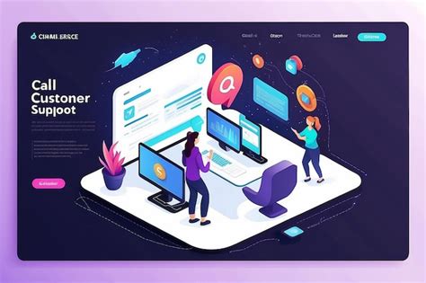 Premium Photo Web Page Design Templates For Call Center Support