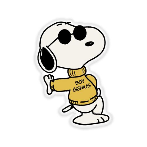 Snoopy X Boygenius Sticker Snoopy In Boygenius Merch In 2024 Happy