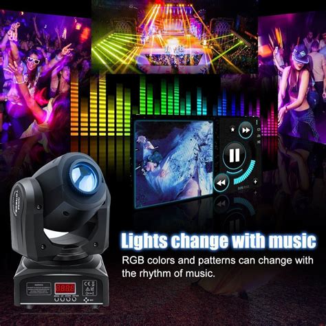 120W LED Moving Head Light RGBW Gobo Beam Stage Spot Lighting DJ Disco