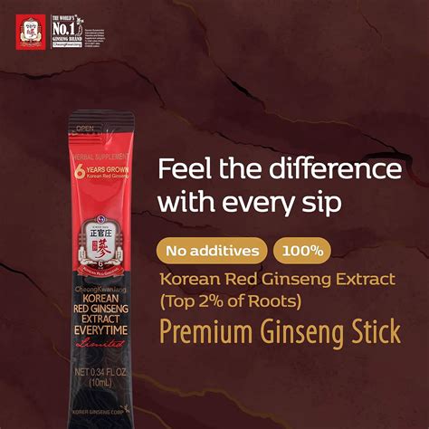 Korean Red Ginseng Everytime Limited 3000mg Sticks 30 Sticks In Nepal