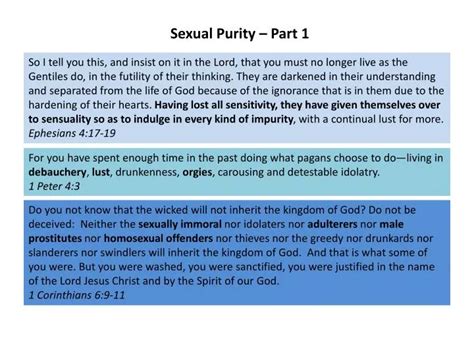 Ppt Sexual Purity Part 1 Powerpoint Presentation Free Download