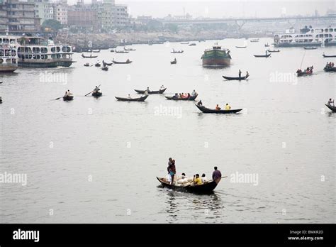 Boats In Burigunga Buri Gunga River Sadarghat Boat Terminal Dhaka