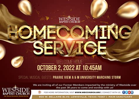 Homecoming Services Westside Baptist Church