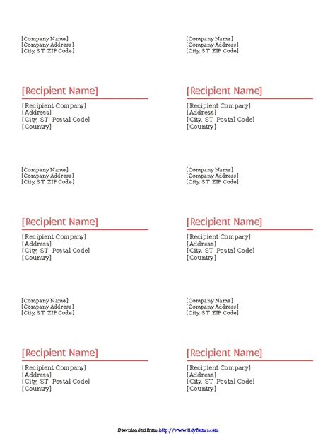 Shipping Label Template 1 PDFSimpli