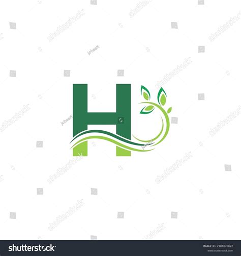 Letter H Icon Floral Logo Design Stock Vector Royalty Free 2104076822