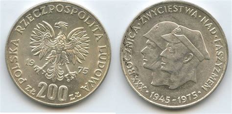 Polen 200 Zlotych Silber 1975 H0728 30th Anniversary Of Victory Over