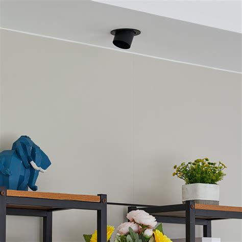 Lindby Thorid downlight, Ø 9 cm, black, metal, GU10 | Lights.ie