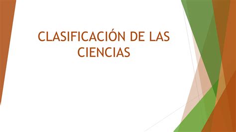 Solution Clasificaci N De Las Ciencias Studypool